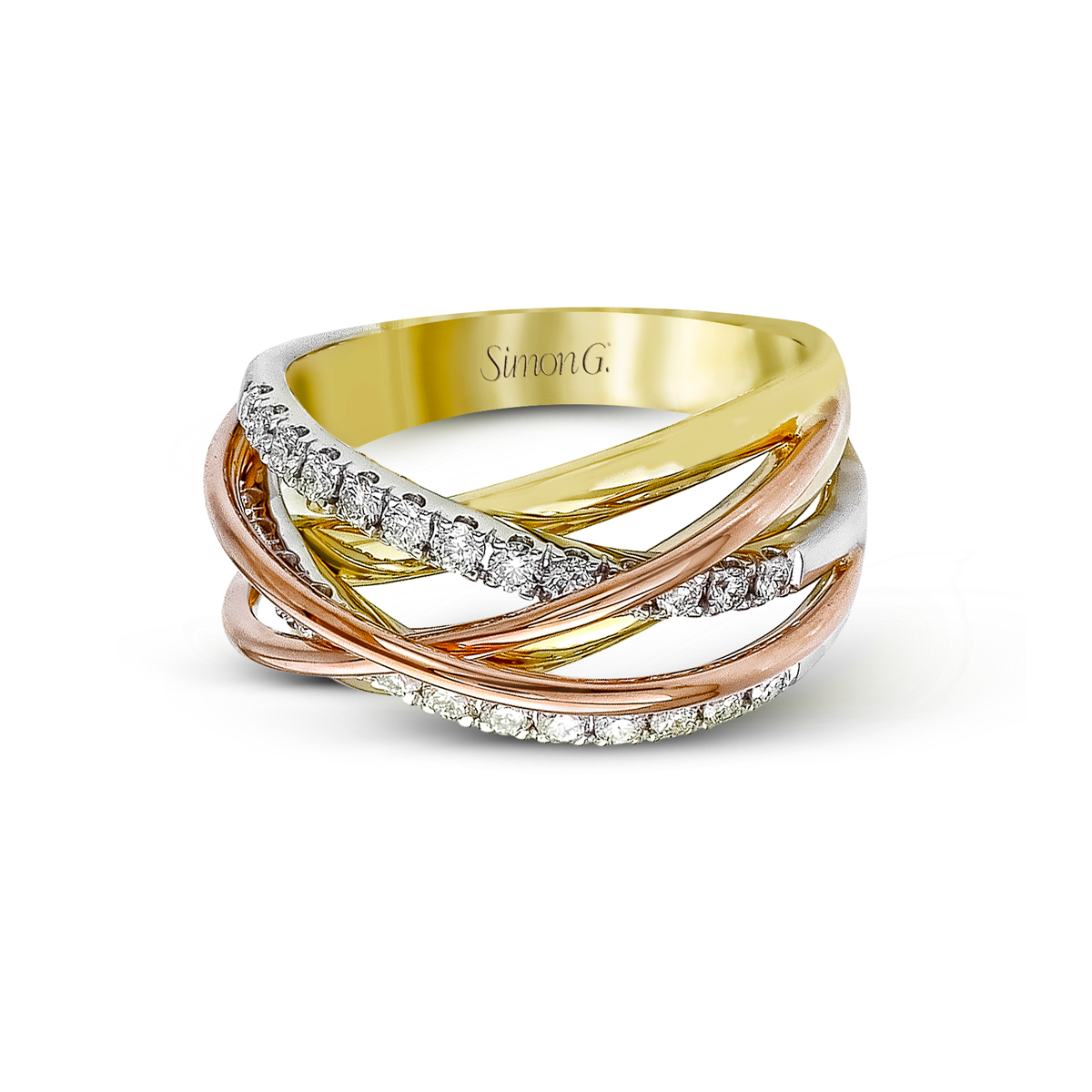 Simon G Ladies 18k White gold Diamond Ring ~ Little Treasury